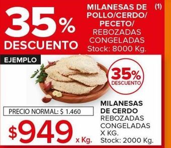 Carrefour Maxi Milanesas de cerdo oferta