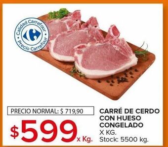 Carrefour Maxi Carré de cerdo con hueso congelado oferta