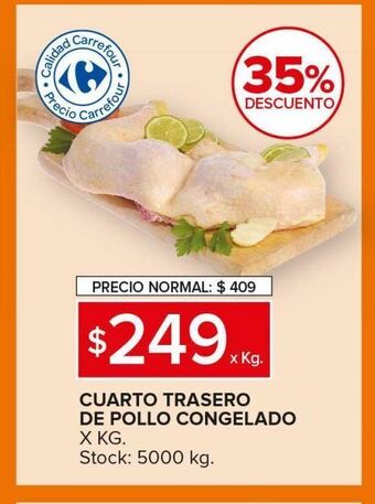 Carrefour Maxi Cuarto trasero de pollo congelado oferta