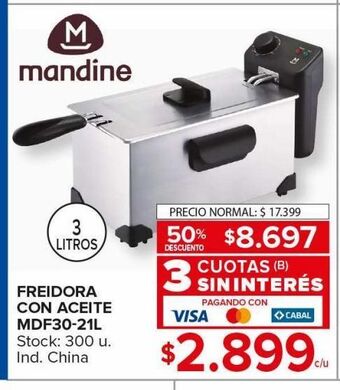 Carrefour Maxi Freidora con aceite oferta