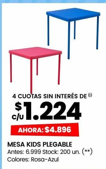 Changomas Mesa kids plegable oferta
