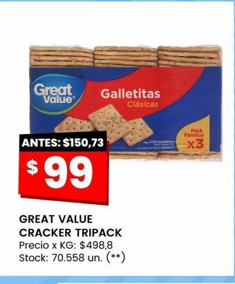 Changomas Great value cracker tripack oferta