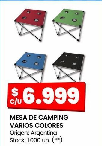 Changomas Mesa de camping varios colores oferta