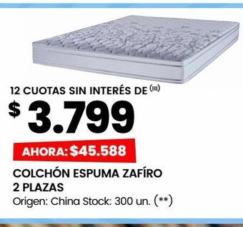 Changomas Colchón espuma zafíro 2 plazas oferta