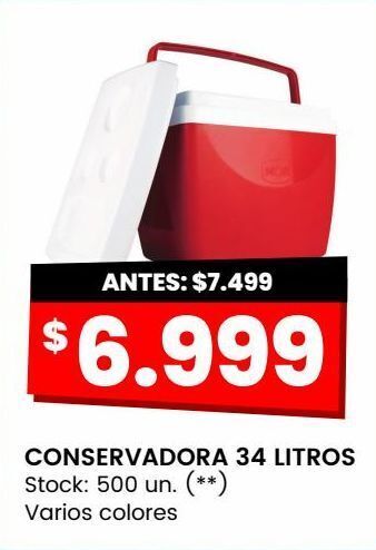 Changomas Conservadora 34 litros oferta