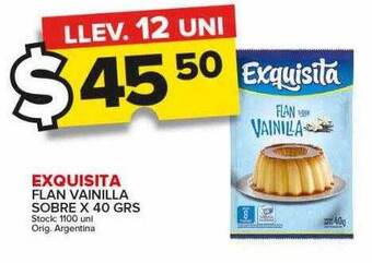 Carrefour Maxi Exquisita flan vainilla sobre oferta