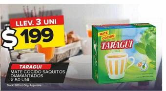 Carrefour Maxi Taragui mate cocido saquitos diamantados oferta
