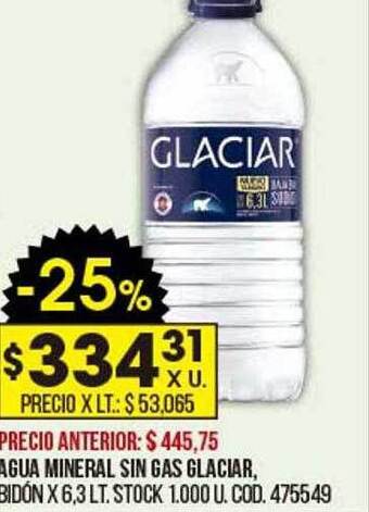 Coto Agua mineral sin gas glaciar oferta
