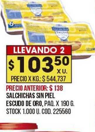 Coto Salchichas sin piel escudo de oro oferta