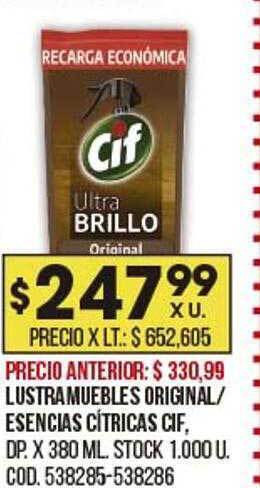 Coto Lustramuebles original esencias cítricas cif oferta