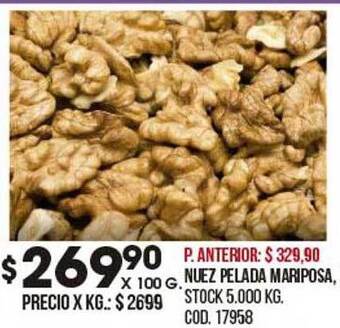 Coto Nuez pelada mariposa oferta