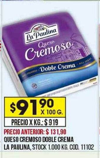 Coto Queso cremoso doble crema la paulina oferta