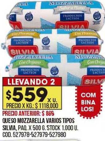 Coto Queso mozzarella varios tipos silvia oferta
