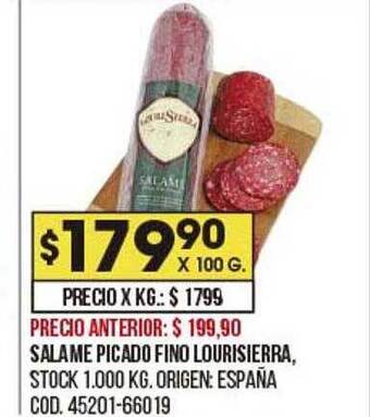 Coto Salame picado fino lourisierra oferta