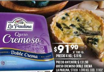 Coto Queso cremoso doble crema la paulina oferta