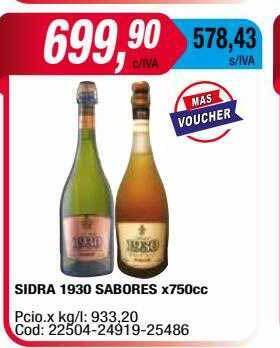 Maxiconsumo Sidra 1930 sabores oferta