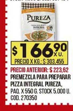 Coto Premezcla para preparar pizza integral pureza oferta