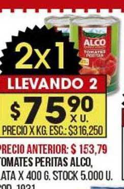 Coto Tomates peritas alco oferta