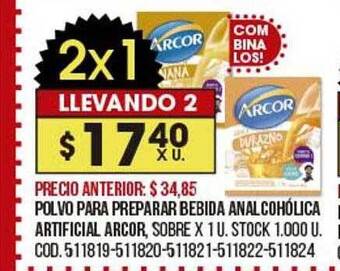 Coto Polvo para preparar bebida analcohólica artificial arcor oferta