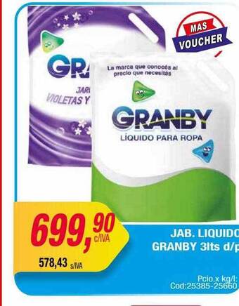 Maxiconsumo Jab. liquido granby oferta