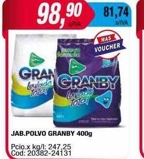 Maxiconsumo Jab. polvo granby oferta