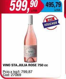 Maxiconsumo Vino sta. julia rose oferta
