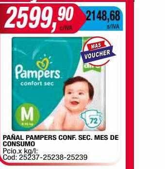 Maxiconsumo Pañal pampers conf. sec. mes de consumo oferta
