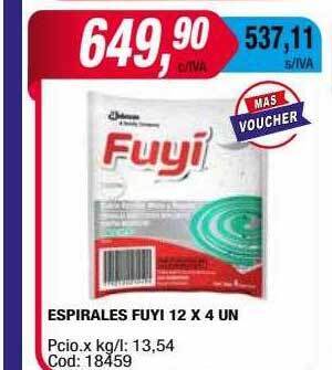 Maxiconsumo Espirales fuyi oferta