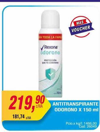 Maxiconsumo Antitranspirante odorono oferta