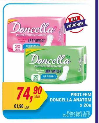 Maxiconsumo Prot. fem doncella anatom oferta