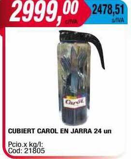 Maxiconsumo Cubiert carol en jarra 24 un oferta