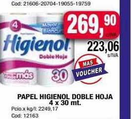 Maxiconsumo Papel higienol doble hoja oferta