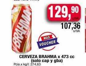 Maxiconsumo Cerveza brahma oferta