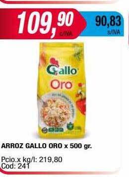 Maxiconsumo Arroz gallo oro oferta