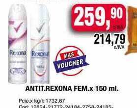 Maxiconsumo Antit rexona fem oferta