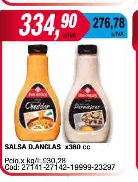 Maxiconsumo Salsa d. anclas oferta
