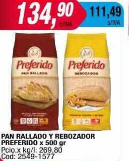 Maxiconsumo Pan rallado y rebozador preferido oferta