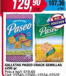 Maxiconsumo Galletas paseo crack semillas oferta