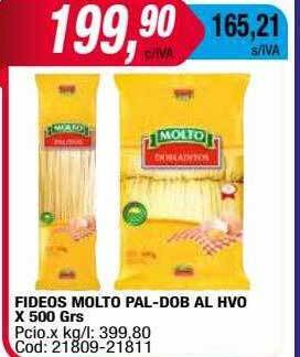 Maxiconsumo Fideos molto pal-dob al hvo oferta