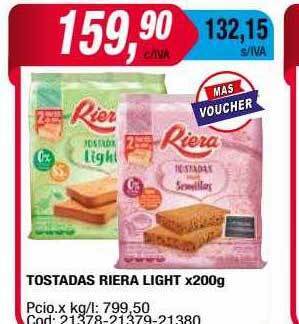 Maxiconsumo Tostadas riera light oferta