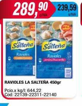 Maxiconsumo Ravioles la salteña oferta
