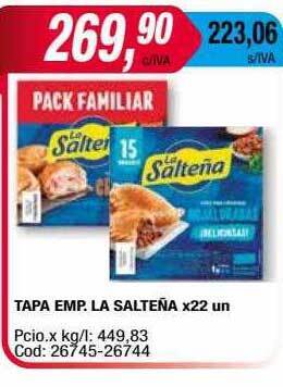Maxiconsumo Tapa emp. la salteña oferta