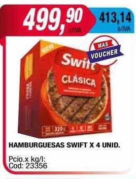 Maxiconsumo Hamburguesas swift oferta