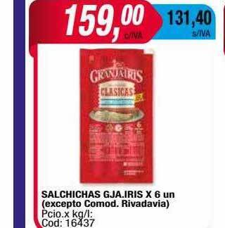 Maxiconsumo Salchichas gja iris oferta