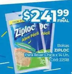 Diarco Bolsas ziploc para llevar chica oferta