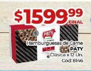 Diarco Hamburguesas de carne paty oferta
