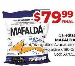 Diarco Galletitas mafalda mini triangulitos azucarados hojaldre oferta