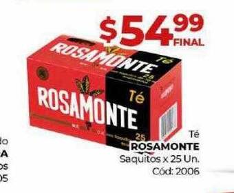 Diarco Té rosamonte saquitos oferta