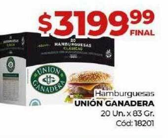Diarco Hamburguesas unión ganadera oferta