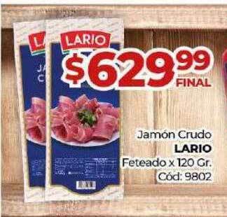Diarco Jamón crudo lario feteado oferta
